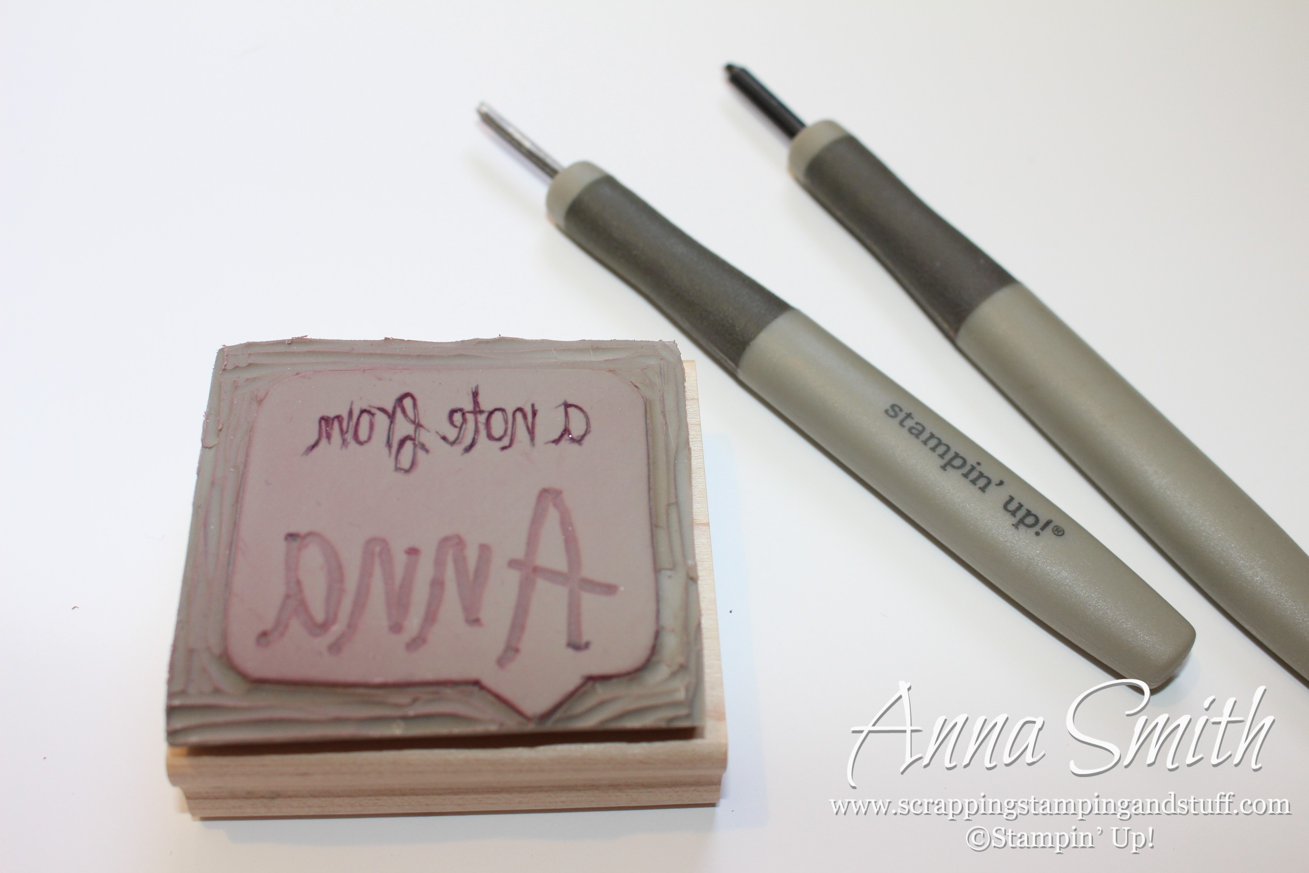 Personalized Stamps Using the Stampin’ Up! Stamp Carving Kit