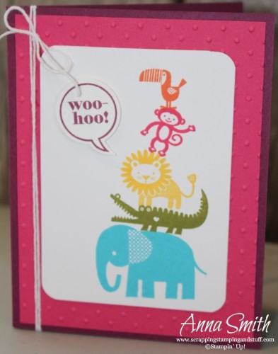 Stampin' Up! Just Sayin' Zoo Babies Card