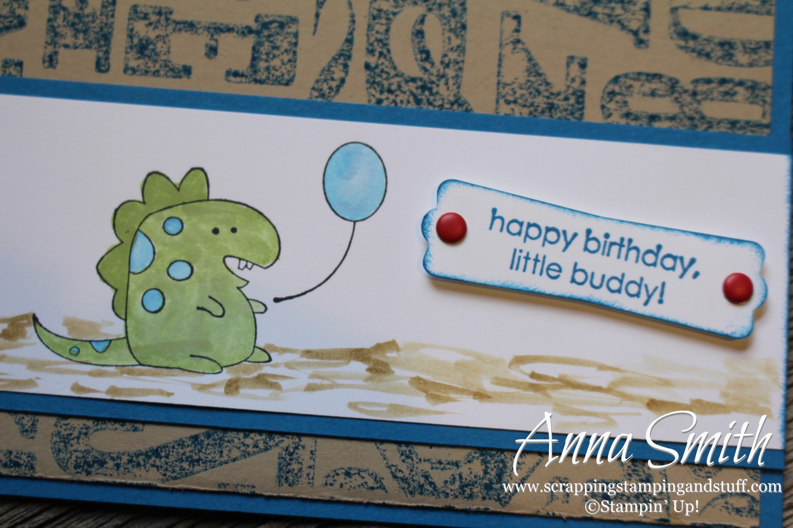 Little Buddy Birthday Dinosaur Card