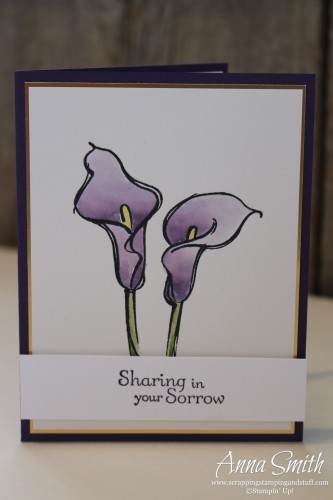 Amethyst Birthstone Challenge Card featuring Remarkable You and Thoughts and Prayers stamp sets