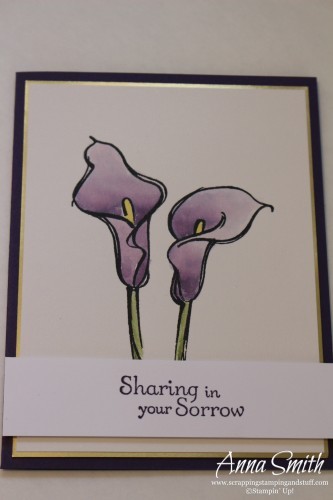 Amethyst Birthstone Challenge Card featuring Remarkable You, Heartfelt Sympathy and Thoughts and Prayers stamp sets