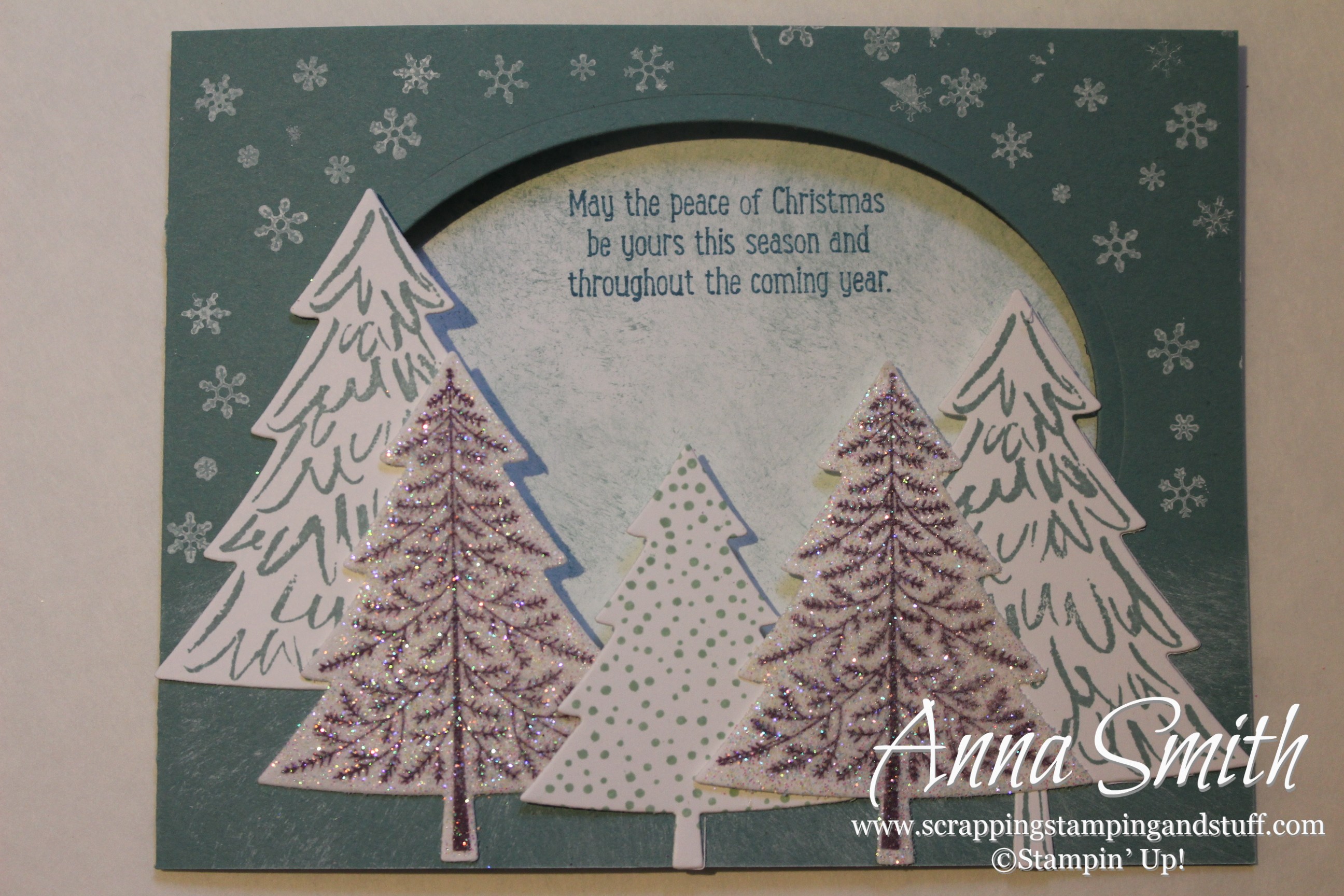 Peaceful Pines Christmas Card Stampin' Up!