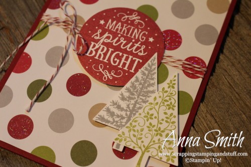 Festive Christmas Card - Merry Moments paper, Among the Branches and Festival of Tree stamp sets Stampin' Up!