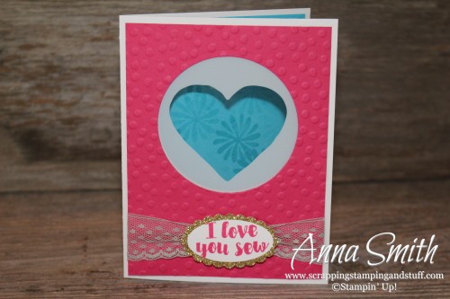 Love You Sew Memories in the Making Card Stampin' Up!