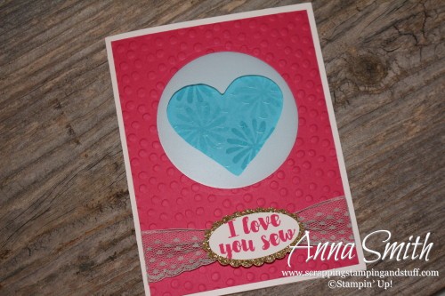 Love You Sew Memories in the Making Card Stampin' Up!