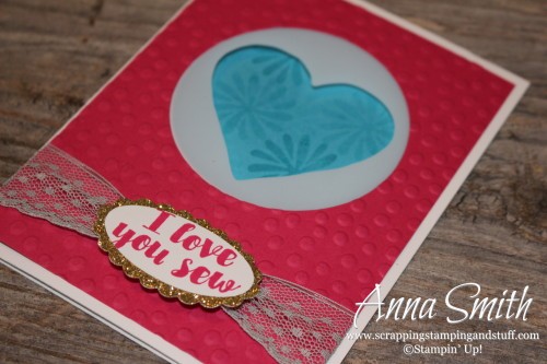 Love You Sew Memories in the Making Card Stampin' Up!