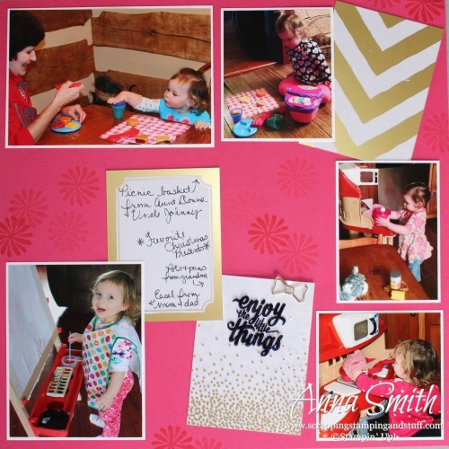 Memories in the Making Scrapbook Page using Friends & Flowers and Enjoy the Little Things stamp sets