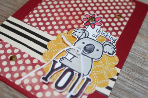 Kind Koala Thinking of You Card made with Farmers Market designer series paper.