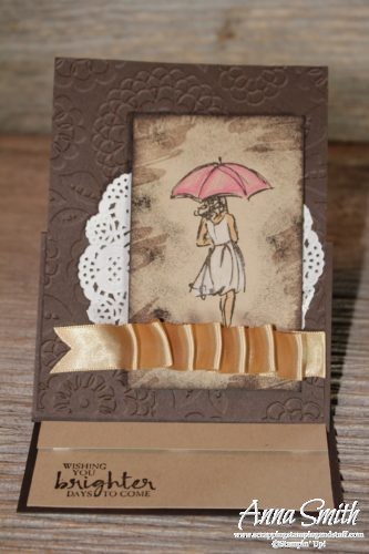 Online stamp club free project for March - Stampin' Up! Beautiful You thinking of you easel card