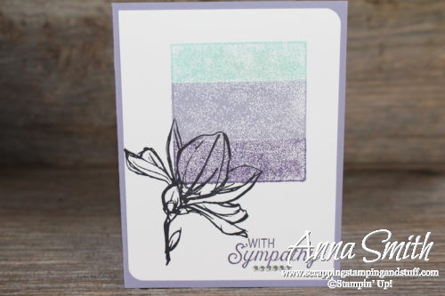 Block stamping technique thinking of you card with the Stampin' Up! Remarkable You, Rose Wonder, and Sending Thoughts stamp sets