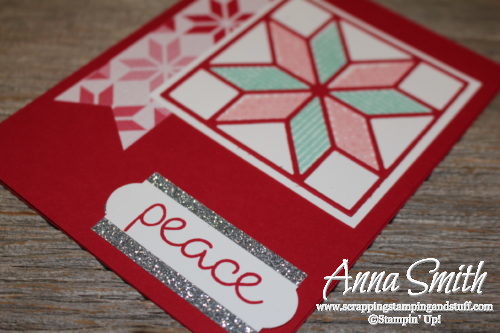 Stampin' Up! 2018 Holiday Catalog Sneak Peek! Christmas Card Idea with Christmas Quilt Stamp Set and Quilt Builder Framelits