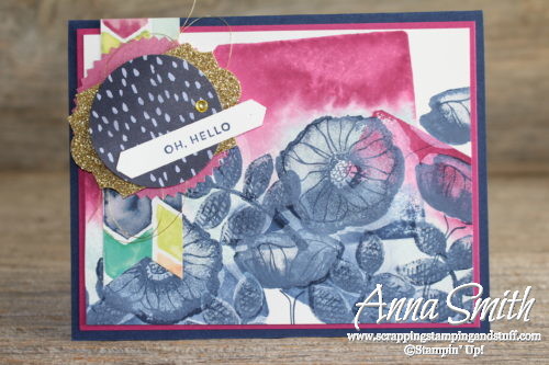 Online Stamp Club free project kit made with the Stampin' Up! Oh So Eclectic stamp set and block stamping technique