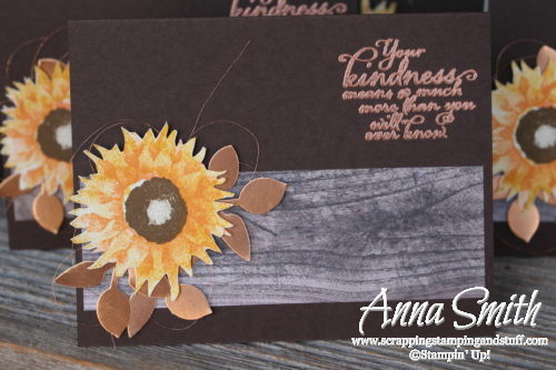 Stampin' Up! Painted Harvest Fall Sunflower Card Idea