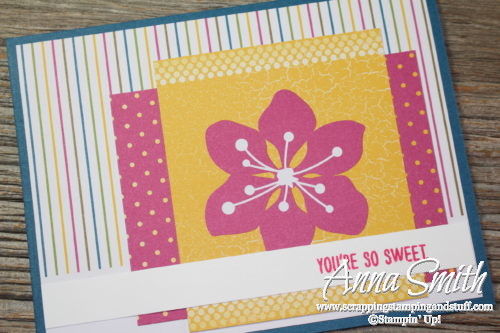 Quick & Easy card idea made with the Stampin' Up! Mixed Drinks stamp set and Color Theory Memories and More card pack