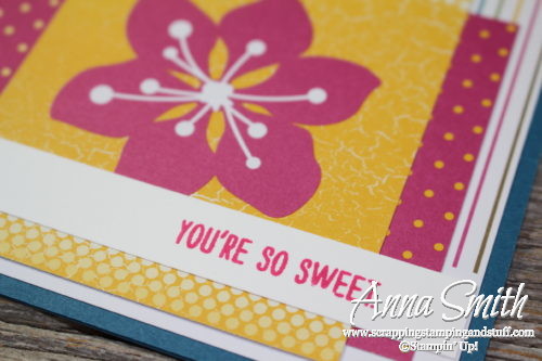 Quick & Easy card idea made with the Stampin' Up! Mixed Drinks stamp set and Color Theory Memories and More card pack