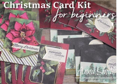 This Christmas Card Kit is PERFECT for beginning stampers, or experienced ones too. Make 20 gorgeous cards in an hour or two - seriously!