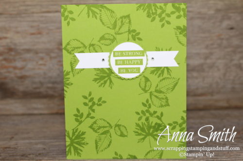 Pretty green encouragement card idea made with Stampin' Up! Rooted in Nature stamp set - Annual Catalog 2018-2019