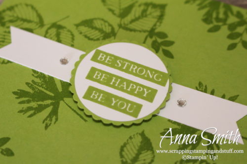 Pretty green encouragement card idea made with Stampin' Up! Rooted in Nature stamp set - Annual Catalog 2018-2019