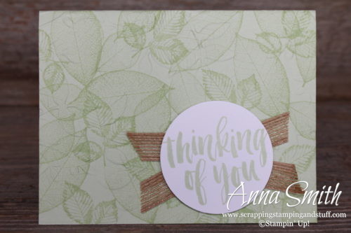 Stampin' Up! Rooted in Nature Thinking of You Leaf Card