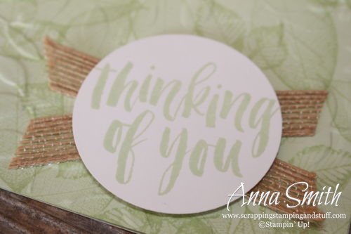 Stampin' Up! Rooted in Nature Thinking of You Leaf Card