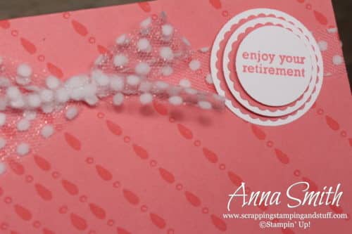 Retirement Card Idea with Stampin' Up! Itty Bitty Greetings and Detailed with Love