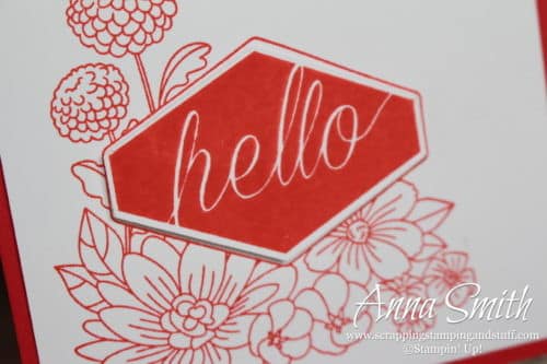 Quick card tutorial for hello and thank you cards using the Stampin' Up! Accented Blooms stamp set and Tailored Tag Punch - a card in 4 minutes!