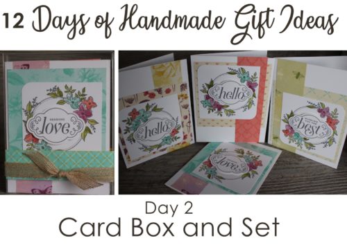 12 Days of DIY Handmade Gift Ideas - Day 2 card set using Stampin' Up! Floral Frames and Label Me Pretty stamp sets and Tea Room designer paper