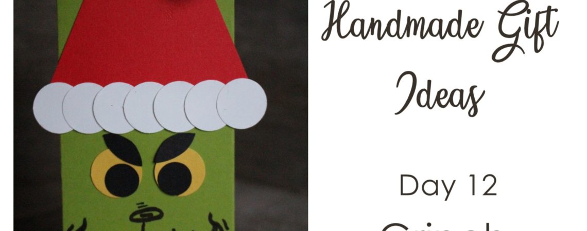 12 Days of Handmade Gift Ideas - Day 12 Grinch treat holder, decorated movie theater candy box using Stampin' Up! supplies, would be a perfect stocking stuffer