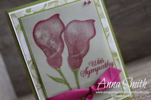 Pretty lily card idea made with the Sale-a-bration Stampin' Up! Lasting Lily stamp set