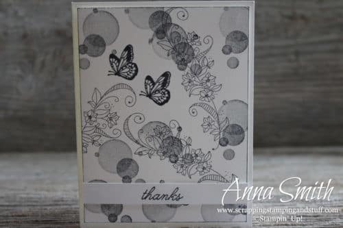 Quick and easy butterfly card idea with the Stampin' Up! Beauty Abounds stamp set #simplestamping