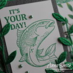 Cute masculine fish birthday card idea using the Stampin