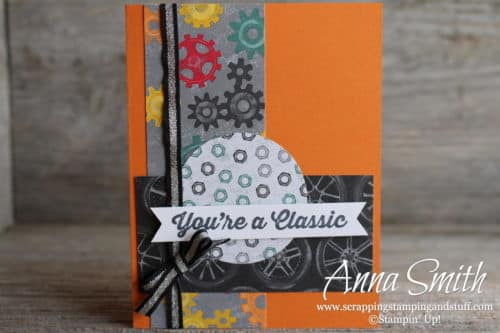 Stampin' Up! Geared Up Garage and Classic Garage Man's Birthday Card Idea