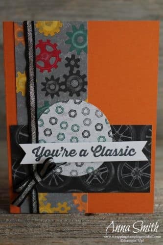 Stampin' Up! Geared Up Garage and Classic Garage Man's Birthday Card Idea