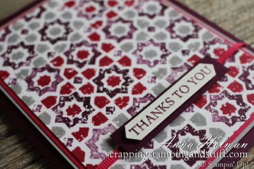 Quilt Card Idea Made With The Stampin' Up! Verdant Garden Stamp Set