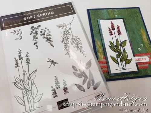 Pretty card idea made with the Stampin Up Soft Sayings stamp set - earn this set free with qualifying orders, OR win it this week during Giveaway Week!