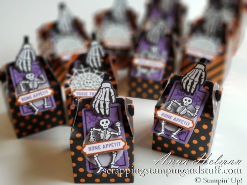 Paper Pumpkin is an amazing craft subscription box that arrives on your doorstep once each month! This was the September 2019 Paper Pumkin Kit Bone Appetit for DIY Halloween treat boxes!