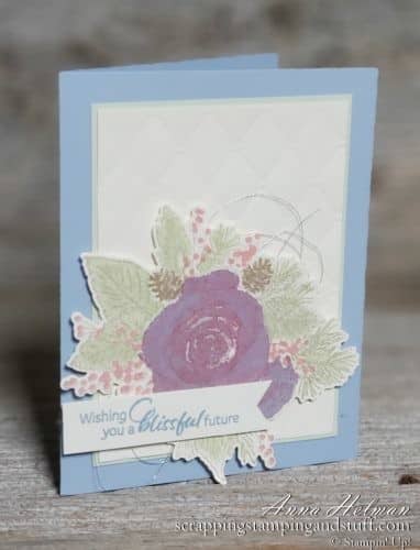 Special product release Christmastime Is Here and the Stampin Up Christmas Rose stamp set! Used here for a lovely winter wedding card idea.