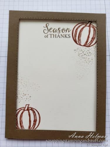 Family gratitude activity - write down things you're thankful for using these DIY paper frames made with the Stampin Up Gather Together stamp set