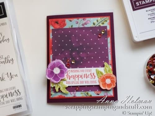 Stampin Up 2020 Mini Catalog Preview , Sale-a-bration Sneak Peeks, and a Peaceful Poppies product suite card sample!