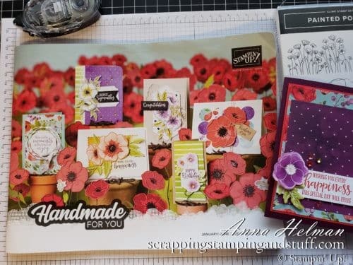 Stampin Up 2020 Mini Catalog Preview , Sale-a-bration Sneak Peeks, and a Peaceful Poppies product suite card sample!