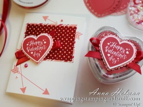 Handmade Valentine's Day Card - Stampin Up Heartfelt Card Idea Using the From My Heart Suite of Products