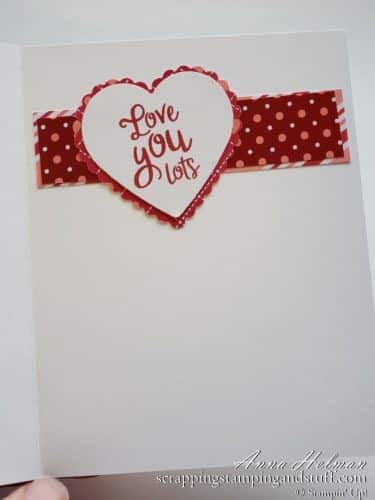 Handmade Valentine's Day Card - Stampin Up Heartfelt Card Idea Using the From My Heart Suite of Products