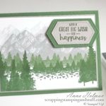 Love this mountain stamp and die set - Stampin Up Mountain Air set is perfect for wilderness, outdoors and masculine cards!