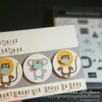 Coronavirus Quarantine Card Idea Using Stampin Up Bonanza Buddies Stamp Set - Cute Animals With Face Masks