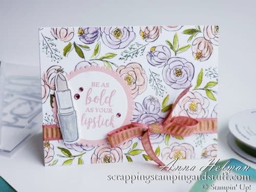 Cute high heel card idea and lipstick card idea using the Stampin Up Dressed To Impress stamp set