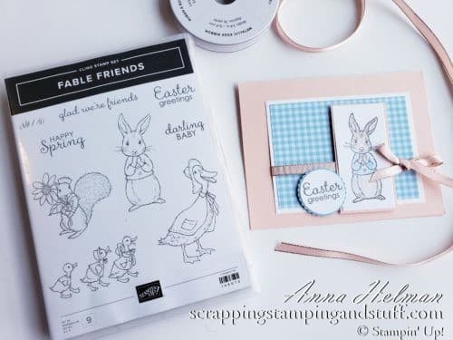 Coloring with blender pens and watercolor pencils to make this pretty Easter bunny card, Peter Rabbit baby card