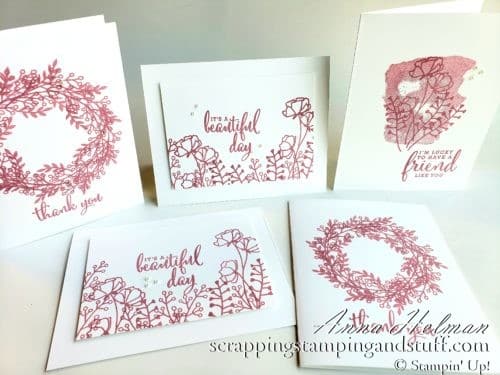 Three Simple Card Designs For Beginning Stampers Using One Stamp Set, One Ink, One Paper - Stampin Up Share What You Love Stamp Set