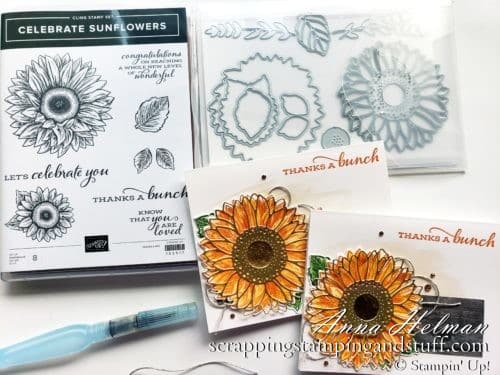 Stampin' Up! 2020-2021 Annual Catalog Sneak Peek! Watercolor Card Tutorial And The Stampin' Up! Celebrate Sunflowers Bundle