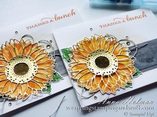 Stampin' Up! 2020-2021 Annual Catalog Sneak Peek! Watercolor Card Tutorial And The Stampin' Up! Celebrate Sunflowers Bundle