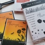 Beautiful Sunset Silhouette Technique Brayered Background Using Stampin